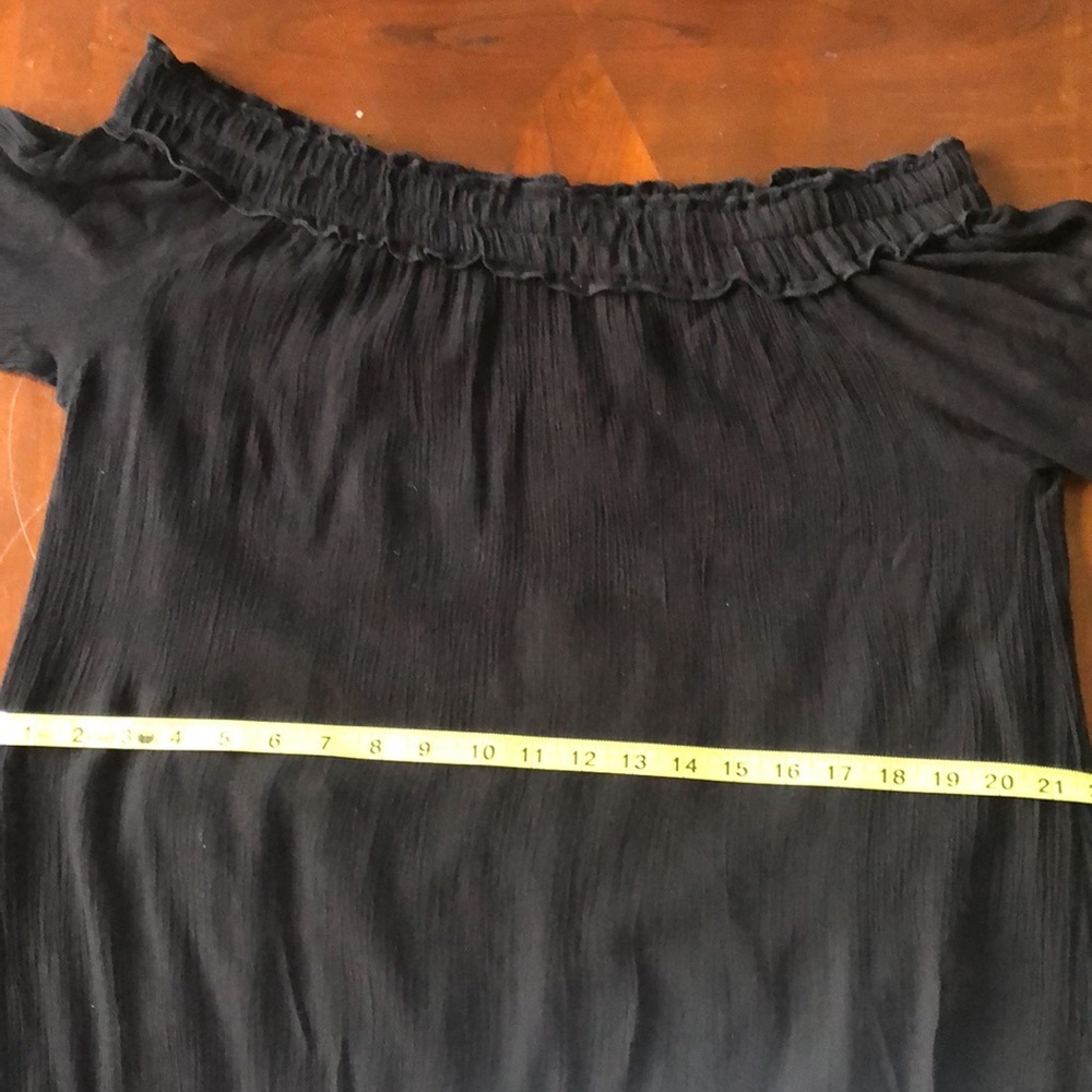 True Destiny beach, bohemian summer black off the shoulder tassel dress - Picture 15 of 16